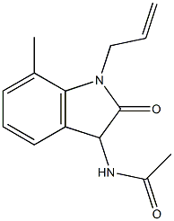 Acetamide,  N-[2,3-dihydro-7-methyl-2-oxo-1-(2-propen-1-yl)-1H-indol-3-yl]- Structure