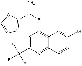 4-(2-AMINOTHEYLTHIO)-6-BROMO-2-(TRIFLUOROMETHYL)QUINOLINE Structure