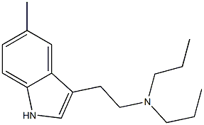 5-methyl-n,n-dipropyltryptamine 구조식 이미지