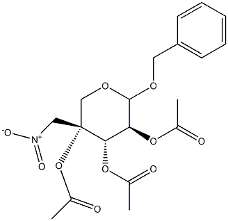 Benzyl 2,3,4-Tri-O-acetyl-4-nitromethyl--D-arabinopyranoside Structure