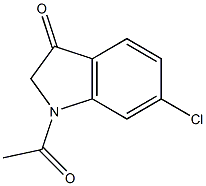 1-Acetyl-6-chloro-1,2-dihydro-indol-3-one 구조식 이미지