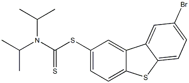 8-bromodibenzo[b,d]thien-2-yl diisopropyldithiocarbamate Structure