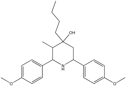 4-butyl-2,6-bis(4-methoxyphenyl)-3-methyl-4-piperidinol 구조식 이미지