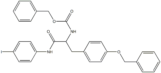 benzyl 1-[4-(benzyloxy)benzyl]-2-(4-iodoanilino)-2-oxoethylcarbamate Structure