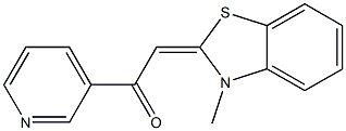 2-(3-methyl-1,3-benzothiazol-2(3H)-ylidene)-1-(3-pyridinyl)ethanone 구조식 이미지