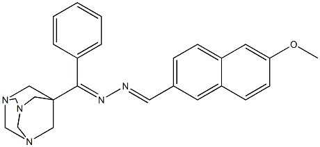 6-methoxy-2-naphthaldehyde [phenyl(1,3,5-triazatricyclo[3.3.1.1~3,7~]dec-7-yl)methylene]hydrazone Structure