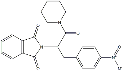 2-[1-{4-nitrobenzyl}-2-oxo-2-(1-piperidinyl)ethyl]-1H-isoindole-1,3(2H)-dione 구조식 이미지