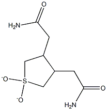 2-[4-(2-amino-2-oxoethyl)-1,1-dioxidotetrahydro-3-thienyl]acetamide 구조식 이미지