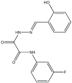 N-(3-fluorophenyl)-2-[2-(2-hydroxybenzylidene)hydrazino]-2-oxoacetamide 구조식 이미지