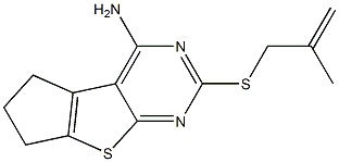 2-[(2-methyl-2-propenyl)sulfanyl]-6,7-dihydro-5H-cyclopenta[4,5]thieno[2,3-d]pyrimidin-4-amine Structure