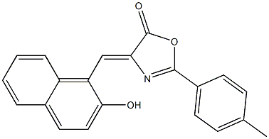 4-[(2-hydroxy-1-naphthyl)methylene]-2-(4-methylphenyl)-1,3-oxazol-5(4H)-one 구조식 이미지