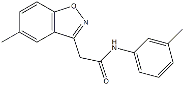 2-(5-methyl-1,2-benzisoxazol-3-yl)-N-(3-methylphenyl)acetamide Structure