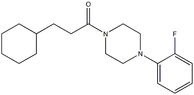 1-(3-cyclohexylpropanoyl)-4-(2-fluorophenyl)piperazine 구조식 이미지