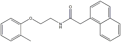 N-[2-(2-methylphenoxy)ethyl]-2-(1-naphthyl)acetamide 구조식 이미지