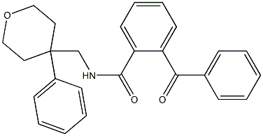 2-benzoyl-N-[(4-phenyltetrahydro-2H-pyran-4-yl)methyl]benzamide Structure