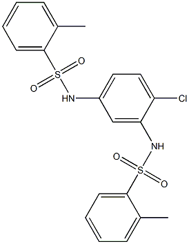 N-(2-chloro-5-{[(2-methylphenyl)sulfonyl]amino}phenyl)-2-methylbenzenesulfonamide 구조식 이미지