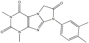 8-(3,4-dimethylphenyl)-1,3-dimethyl-1H-imidazo[2,1-f]purine-2,4,7(3H,6H,8H)-trione Structure