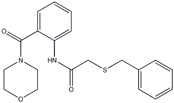 2-(benzylsulfanyl)-N-[2-(4-morpholinylcarbonyl)phenyl]acetamide Structure