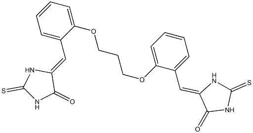 5-[2-(3-{2-[(5-oxo-2-thioxo-4-imidazolidinylidene)methyl]phenoxy}propoxy)benzylidene]-2-thioxo-4-imidazolidinone 구조식 이미지