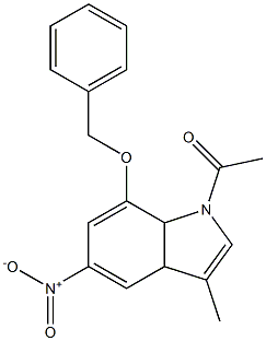 1-acetyl-7-(benzyloxy)-5-nitro-3-methyl-3a,7a-dihydro-1H-indole Structure