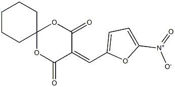 3-({5-nitro-2-furyl}methylene)-1,5-dioxaspiro[5.5]undecane-2,4-dione Structure