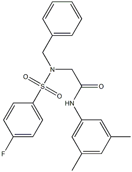 2-{benzyl[(4-fluorophenyl)sulfonyl]amino}-N-(3,5-dimethylphenyl)acetamide Structure