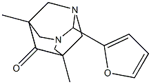 2-(2-furyl)-5,7-dimethyl-1,3-diazatricyclo[3.3.1.1~3,7~]decan-6-one 구조식 이미지