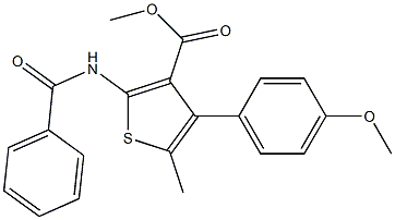 methyl 2-(benzoylamino)-4-(4-methoxyphenyl)-5-methylthiophene-3-carboxylate Structure