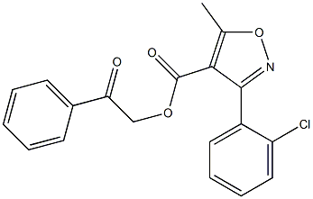 2-oxo-2-phenylethyl 3-(2-chlorophenyl)-5-methyl-4-isoxazolecarboxylate 구조식 이미지