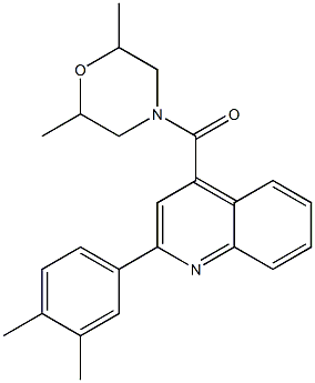 4-[(2,6-dimethyl-4-morpholinyl)carbonyl]-2-(3,4-dimethylphenyl)quinoline 구조식 이미지