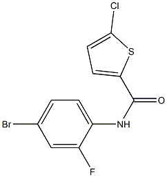 N-(4-bromo-2-fluorophenyl)-5-chloro-2-thiophenecarboxamide 구조식 이미지