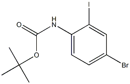 tert-butyl4-bromo-2-iodophenylcarbamate 구조식 이미지
