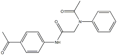 2-(acetylanilino)-N-(4-acetylphenyl)acetamide 구조식 이미지