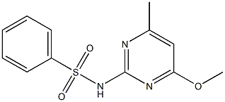 N-(4-methoxy-6-methyl-2-pyrimidinyl)benzenesulfonamide Structure