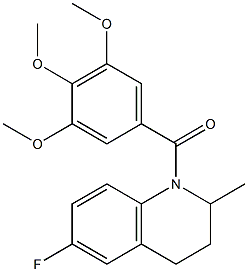 6-fluoro-2-methyl-1-(3,4,5-trimethoxybenzoyl)-1,2,3,4-tetrahydroquinoline Structure