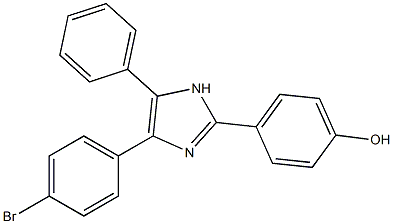 4-[4-(4-bromophenyl)-5-phenyl-1H-imidazol-2-yl]phenol 구조식 이미지