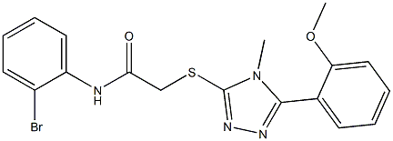 N-(2-bromophenyl)-2-{[5-(2-methoxyphenyl)-4-methyl-4H-1,2,4-triazol-3-yl]sulfanyl}acetamide Structure