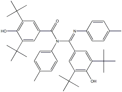 3,5-ditert-butyl-N-{(3,5-ditert-butyl-4-hydroxyphenyl)[(4-methylphenyl)imino]methyl}-4-hydroxy-N-(4-methylphenyl)benzamide Structure