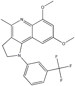 6,8-dimethoxy-4-methyl-1-[3-(trifluoromethyl)phenyl]-2,3-dihydro-1H-pyrrolo[3,2-c]quinoline 구조식 이미지