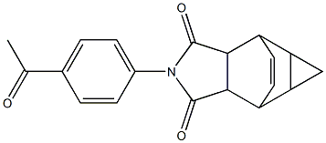 4-(4-acetylphenyl)-4-azatetracyclo[5.3.2.0~2,6~.0~8,10~]dodec-11-ene-3,5-dione 구조식 이미지