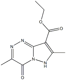 ethyl 3,7-dimethyl-4-oxo-4,6-dihydropyrazolo[5,1-c][1,2,4]triazine-8-carboxylate 구조식 이미지