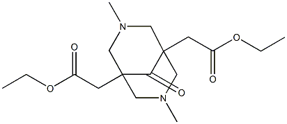 ethyl [5-(2-ethoxy-2-oxoethyl)-3,7-dimethyl-9-oxo-3,7-diazabicyclo[3.3.1]non-1-yl]acetate 구조식 이미지