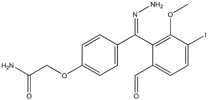 2-{4-[2-(4-iodo-3-methoxybenzoyl)carbohydrazonoyl]phenoxy}acetamide Structure