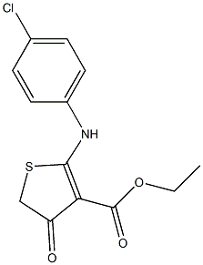 ethyl 2-(4-chloroanilino)-4-oxo-4,5-dihydrothiophene-3-carboxylate 구조식 이미지