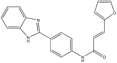 N-[4-(1H-benzimidazol-2-yl)phenyl]-3-(2-furyl)acrylamide 구조식 이미지