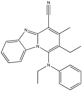 2-ethyl-1-(ethylanilino)-3-methylpyrido[1,2-a]benzimidazole-4-carbonitrile Structure