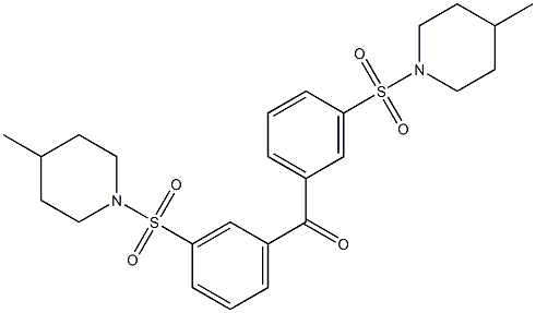 bis{3-[(4-methyl-1-piperidinyl)sulfonyl]phenyl}methanone 구조식 이미지