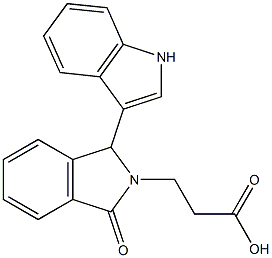 3-[1-(1H-indol-3-yl)-3-oxo-1,3-dihydro-2H-isoindol-2-yl]propanoic acid 구조식 이미지