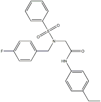 N-(4-ethylphenyl)-2-[(4-fluorobenzyl)(phenylsulfonyl)amino]acetamide 구조식 이미지