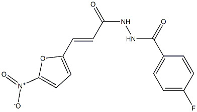 4-fluoro-N'-(3-{5-nitro-2-furyl}acryloyl)benzohydrazide 구조식 이미지